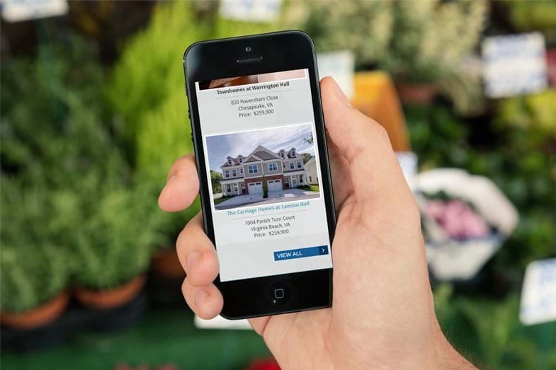 Corinth Residential website redesign on iPhone