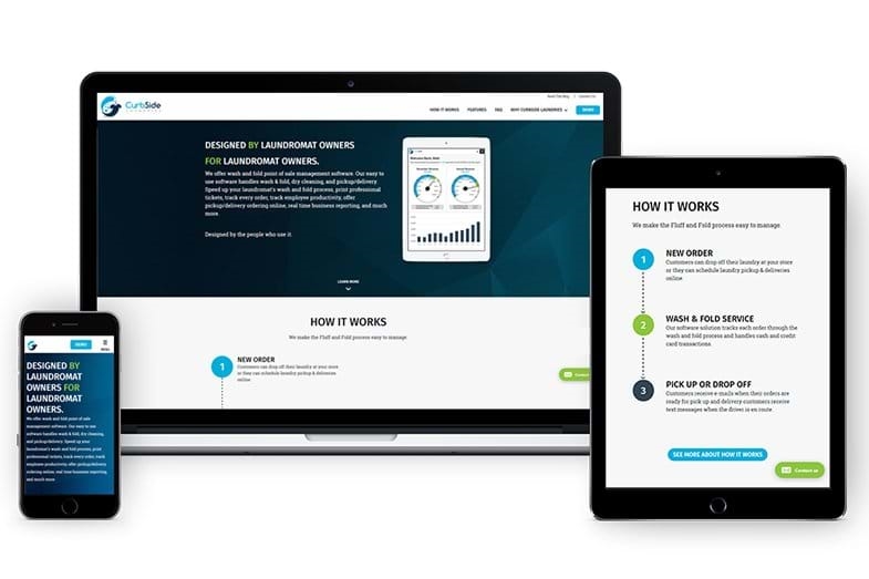 Curbside Laundries Wash-Dry-Fold Mobile Web Application showcase presentation