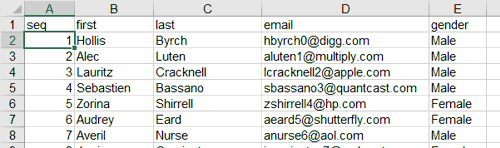 Importing Excel Files in MVC Core with NPOI Mapper and Bulk Copy - Spreadsheet view