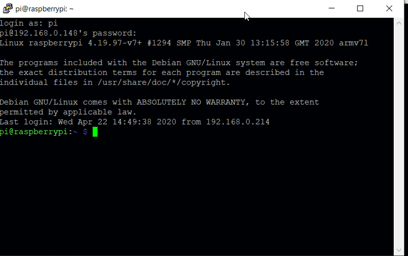 Connecting to Raspberry Pi